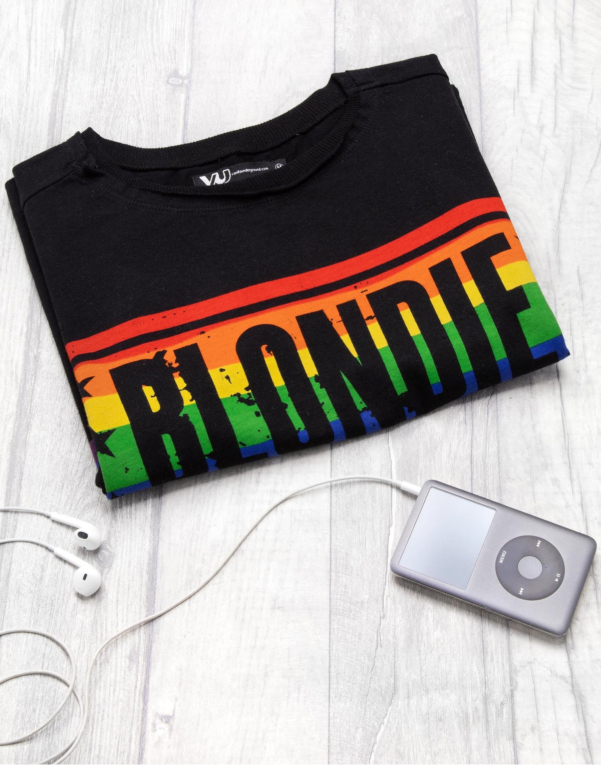 Blondie Cropped Short Sleeved T-Shirt | Womens Black | Official Merch