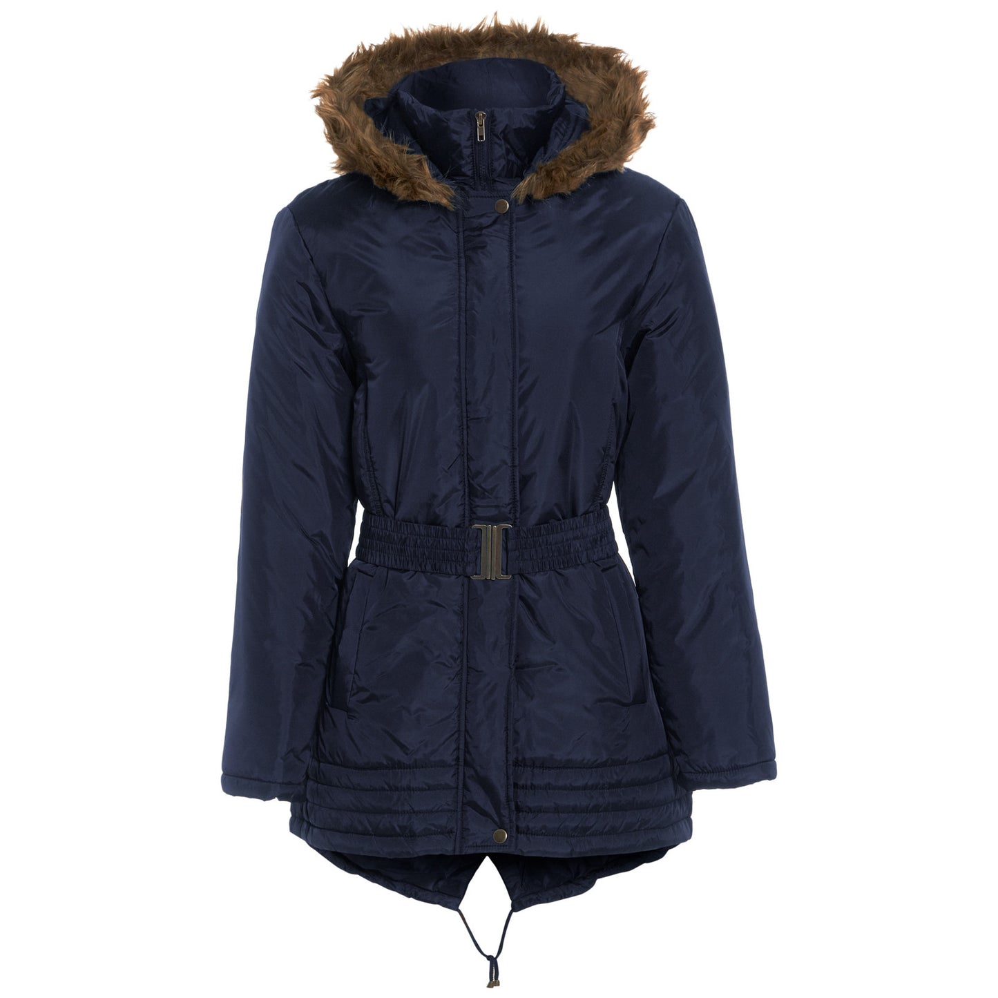 GIRLS JACKET KIDS PADDED FUR HOODED PUFFER QUILTED WARM WINTER PUFFA PARKA COAT