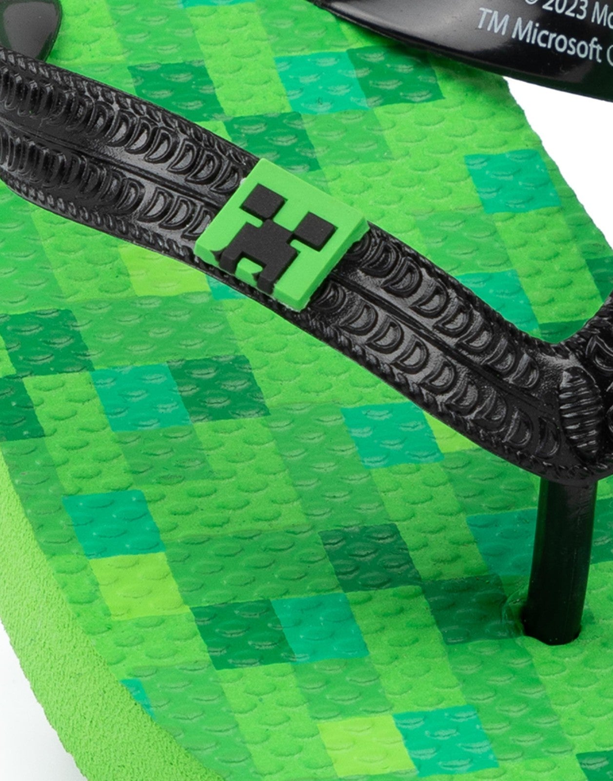 Minecraft Flip Flops | Unisex Kids Green Gaming | Official Merch