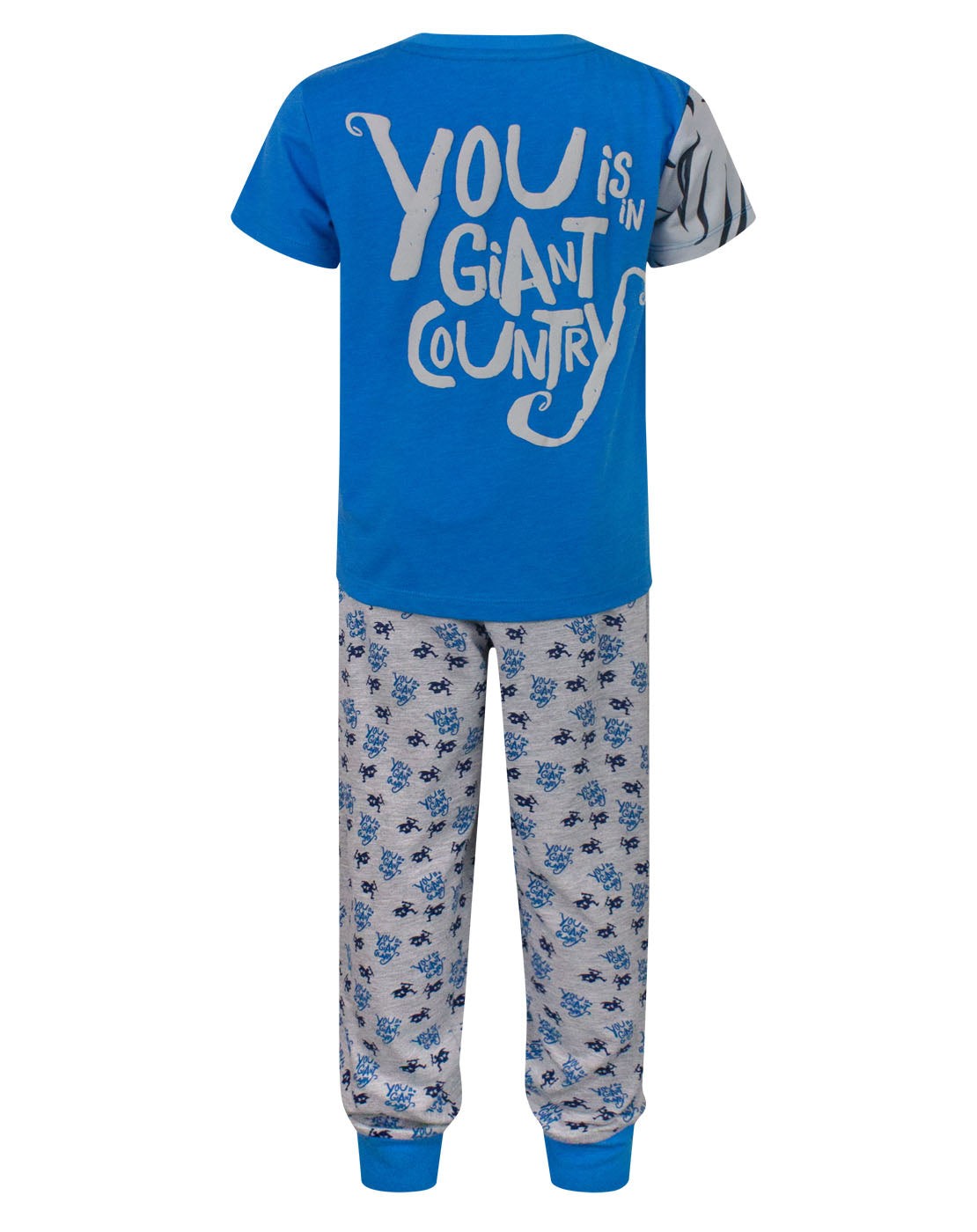 Roald Dahl Short Sleeve Long Leg Pyjama Set | Boys Blue | Official Merch