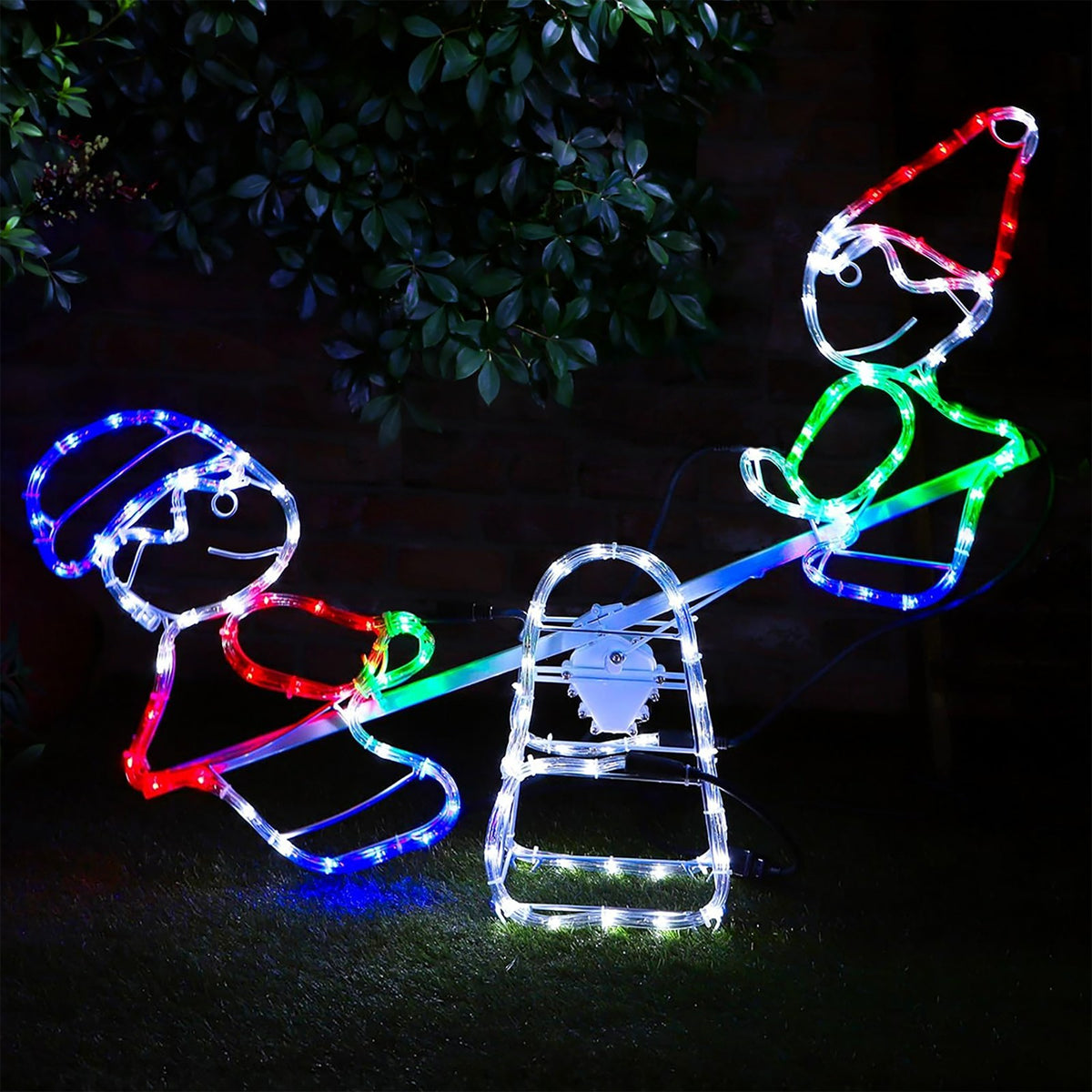 Christmas LED Rope Light Decoration See Saw Multicoloured Indoor Outdoor Xmas