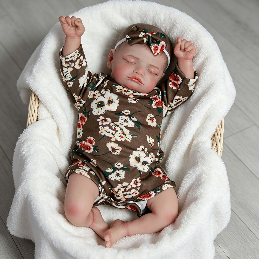 16inch Reborn Baby Dolls Vinyl Silicone Handmade Newborn Girl Adorable Doll Gift