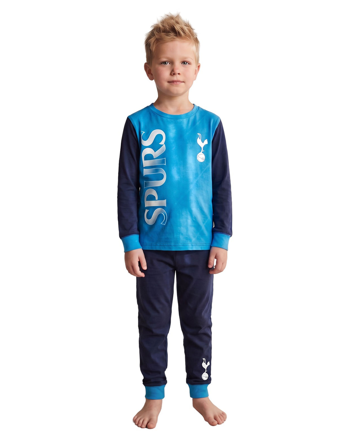 Tottenham Hotspur Long Sleeve Long Leg Pyjama Set | Boys Blue | Official Merch