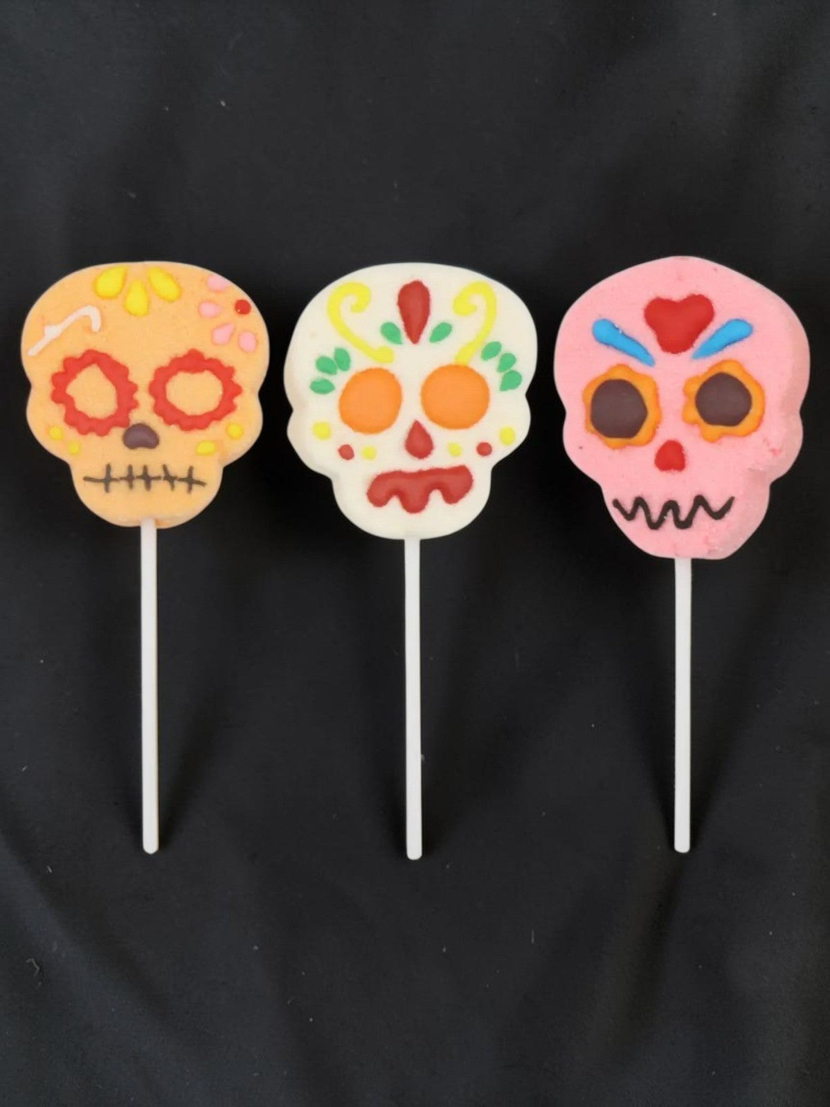 Skull Mallow Lollipops Halloween Fruit Flavoured Sweets 35g each 3, 6 or 12 Pack
