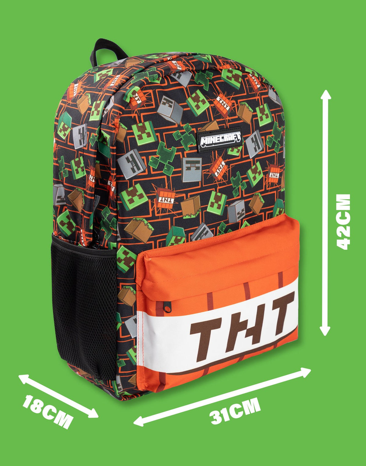 Minecraft 3 Piece Backpack Set | Unisex Kids Multicoloured Gaming | Official Mer