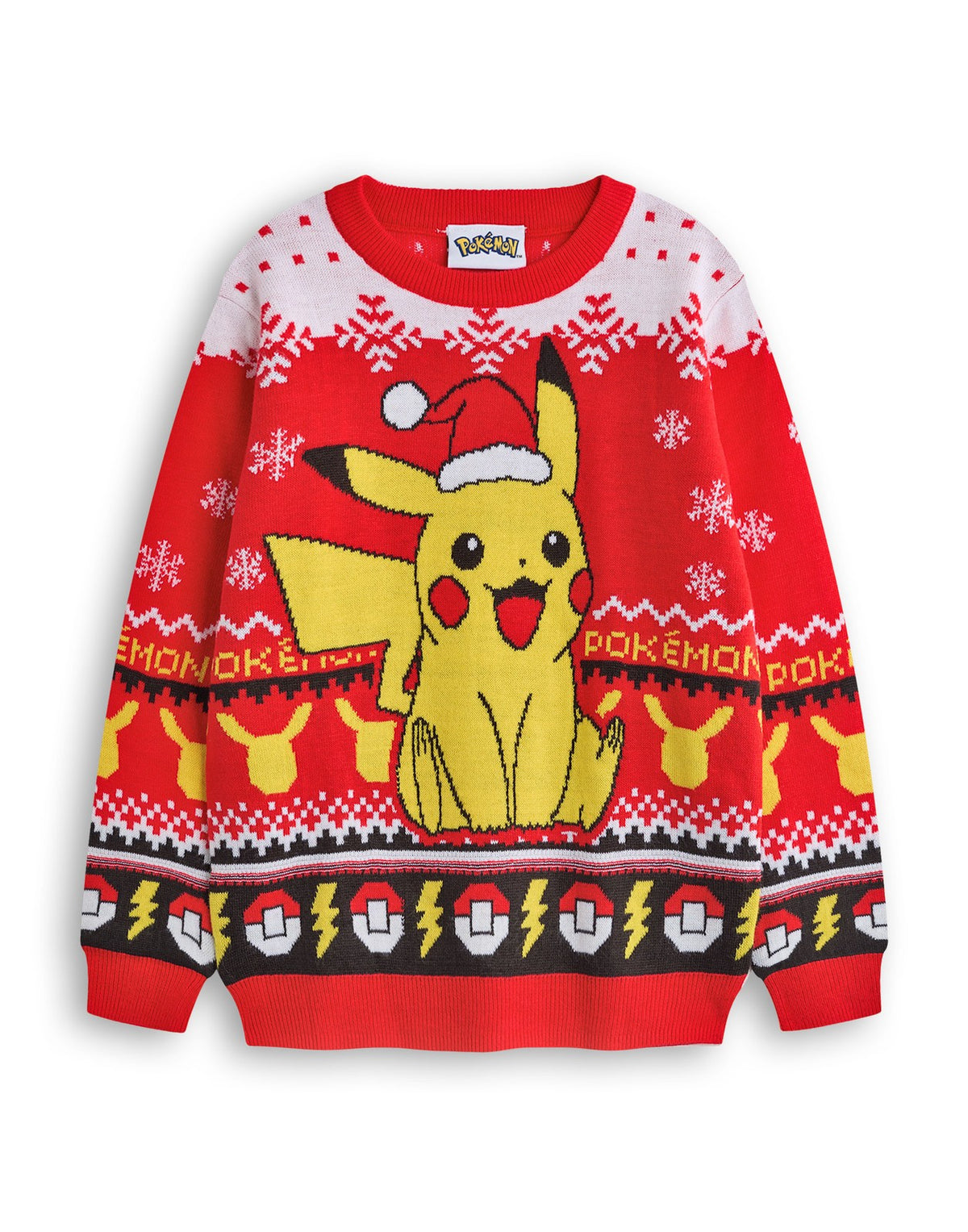 Pokemon Christmas Jumper | Boys Red | Official Merch