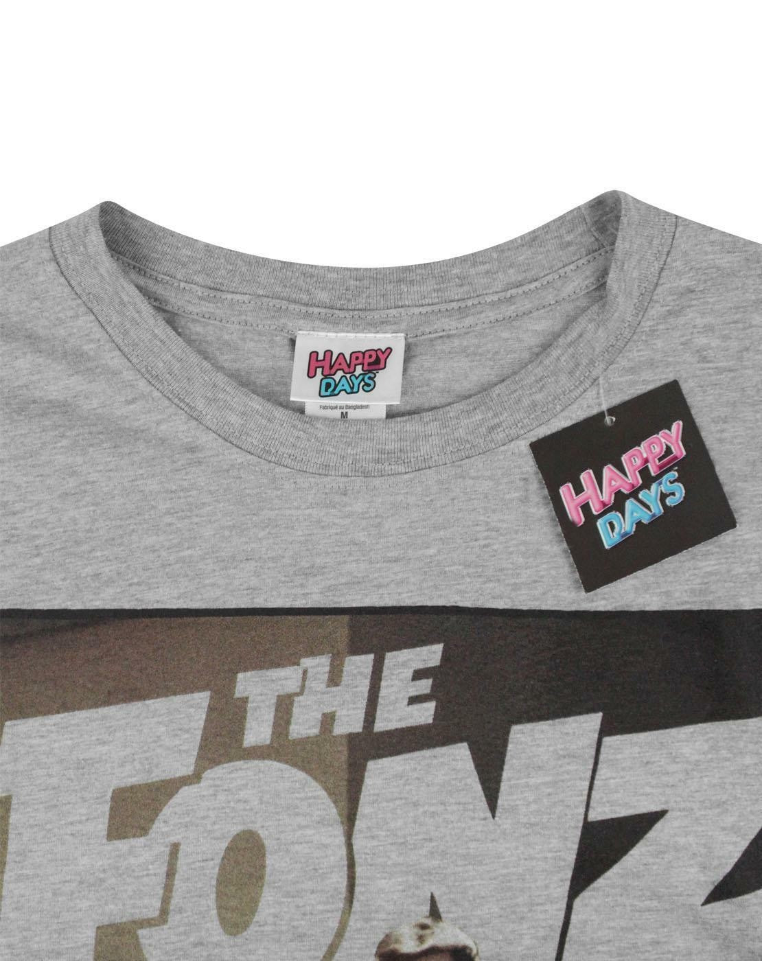 Happy Days Short Sleeved T-Shirt | Mens Grey | Official Merch