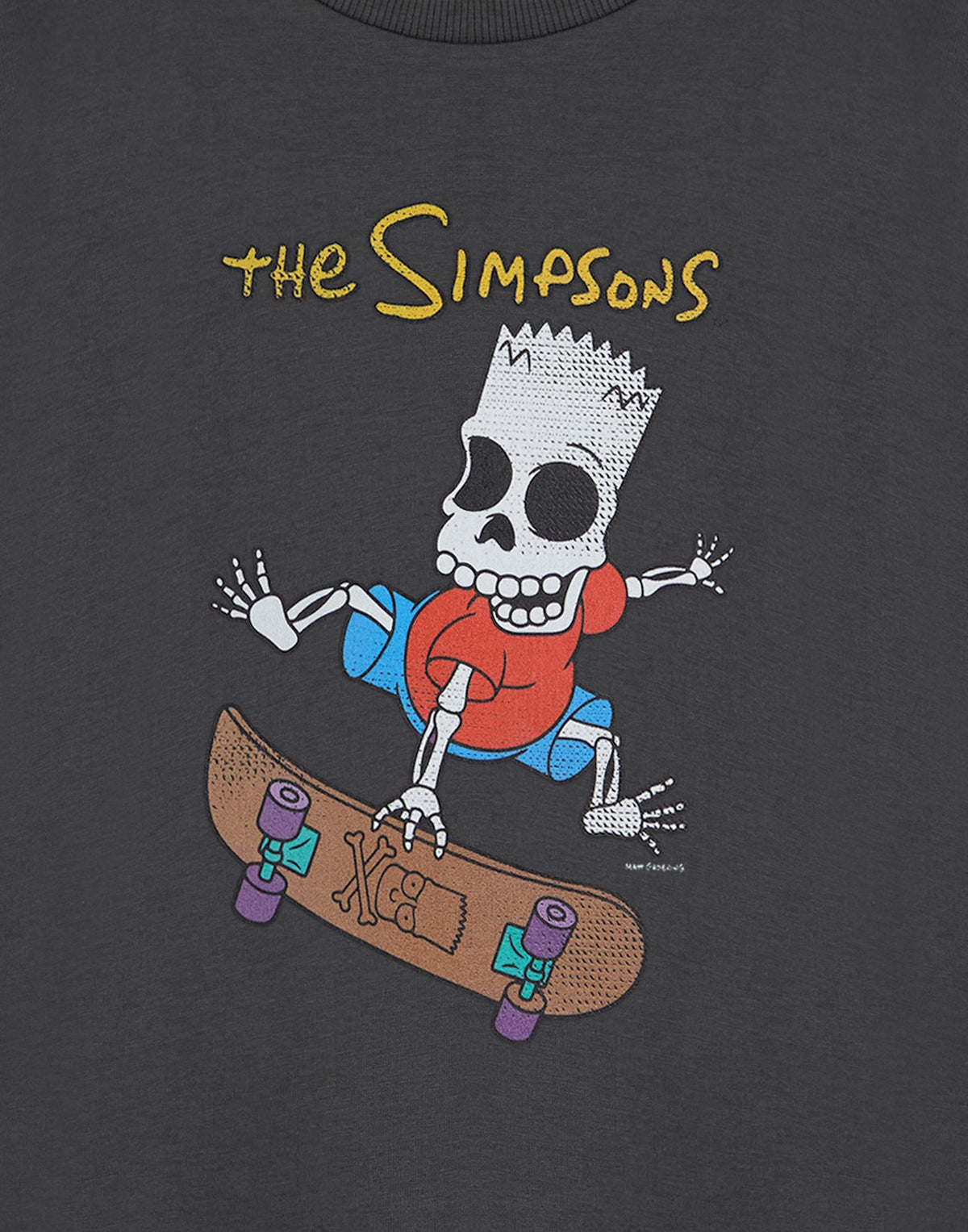 The Simpsons Short Sleeved T-Shirt | Boys Charcoal | Official Merch