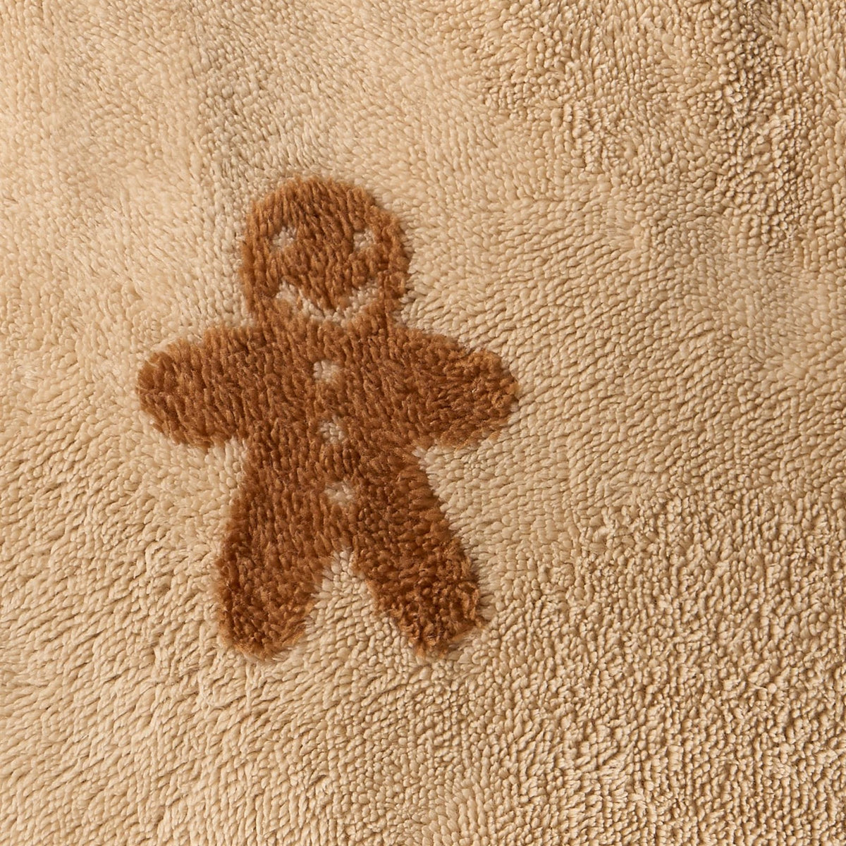 OHS Tufted Gingerbread Throw Super Soft Fleece Xmas Blanket Winter Bedspread