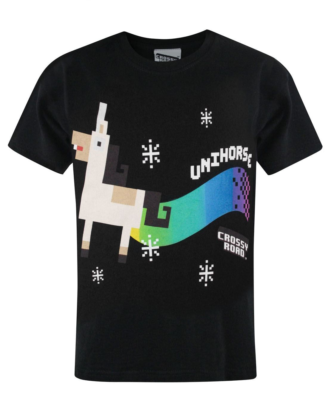 Crossy Road Short Sleeved T-Shirt | Boys Black | Official Merch