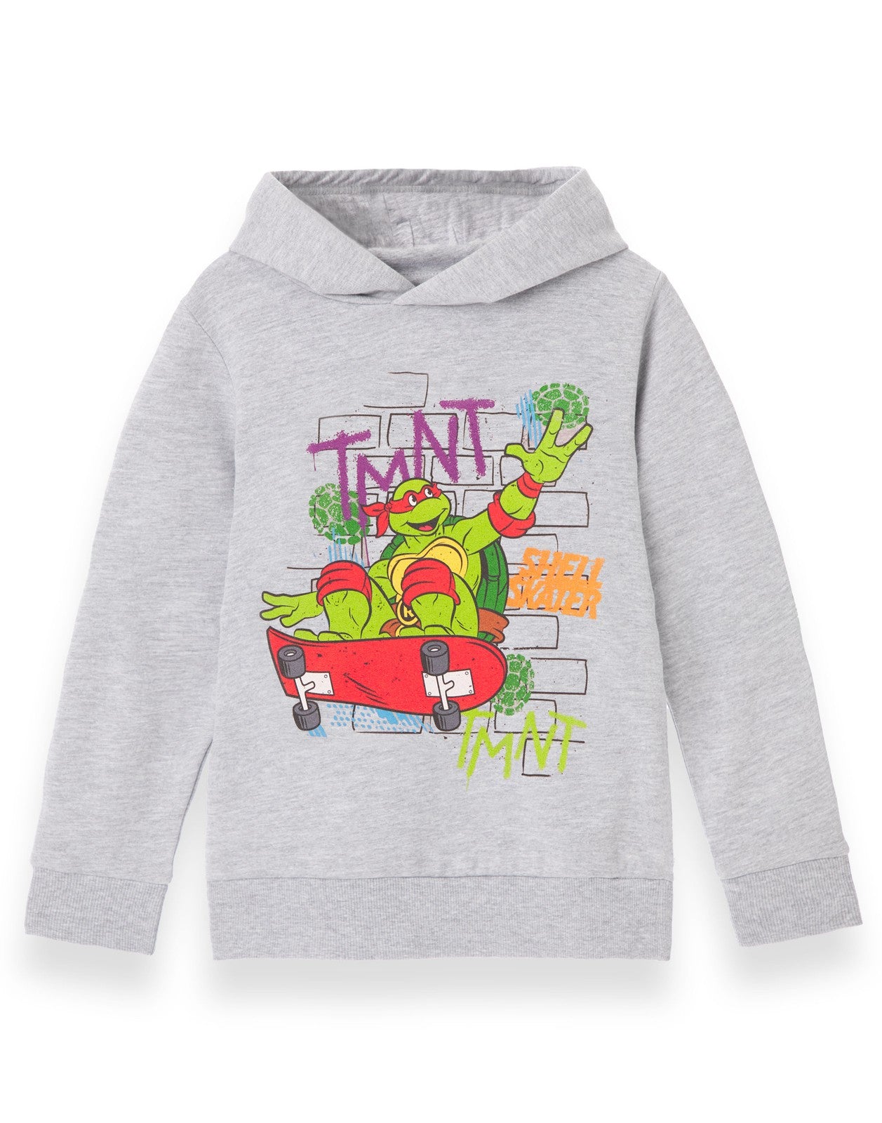 Teenage Mutant Ninja Turtles Hoodie | Boys Grey Marl | Official Merch