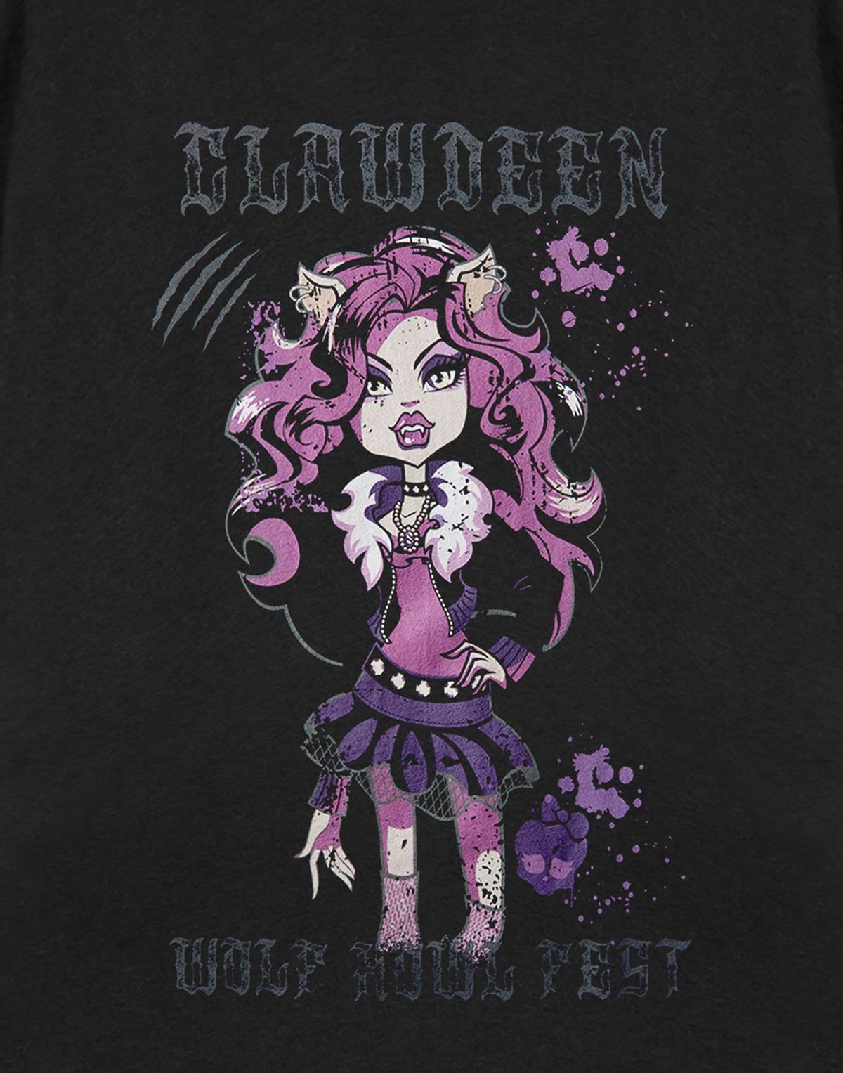 Monster High Short Sleeved T-Shirt | Womens Black | Official Merch