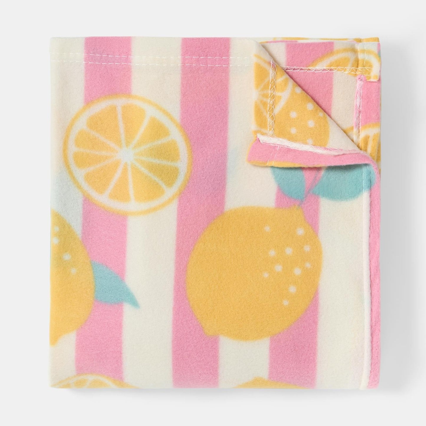 OHS Lemon Stripes Throw Soft Blanket Polar Fleece Lightweight Bedspread