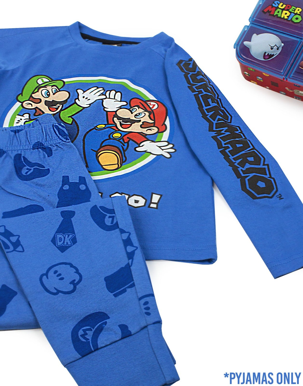 Nintendo Long Sleeve Long Leg Pyjama Set | Boys Blue | Official Merch