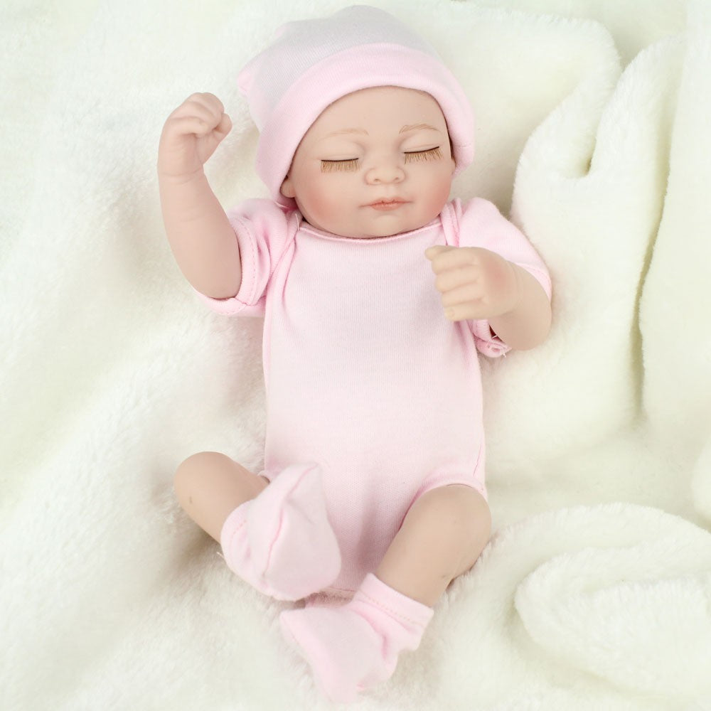 Lifelike Reborn Dolls Mini Girl/Boy/Twins Full Body Vinyl Silicone Newborn Baby