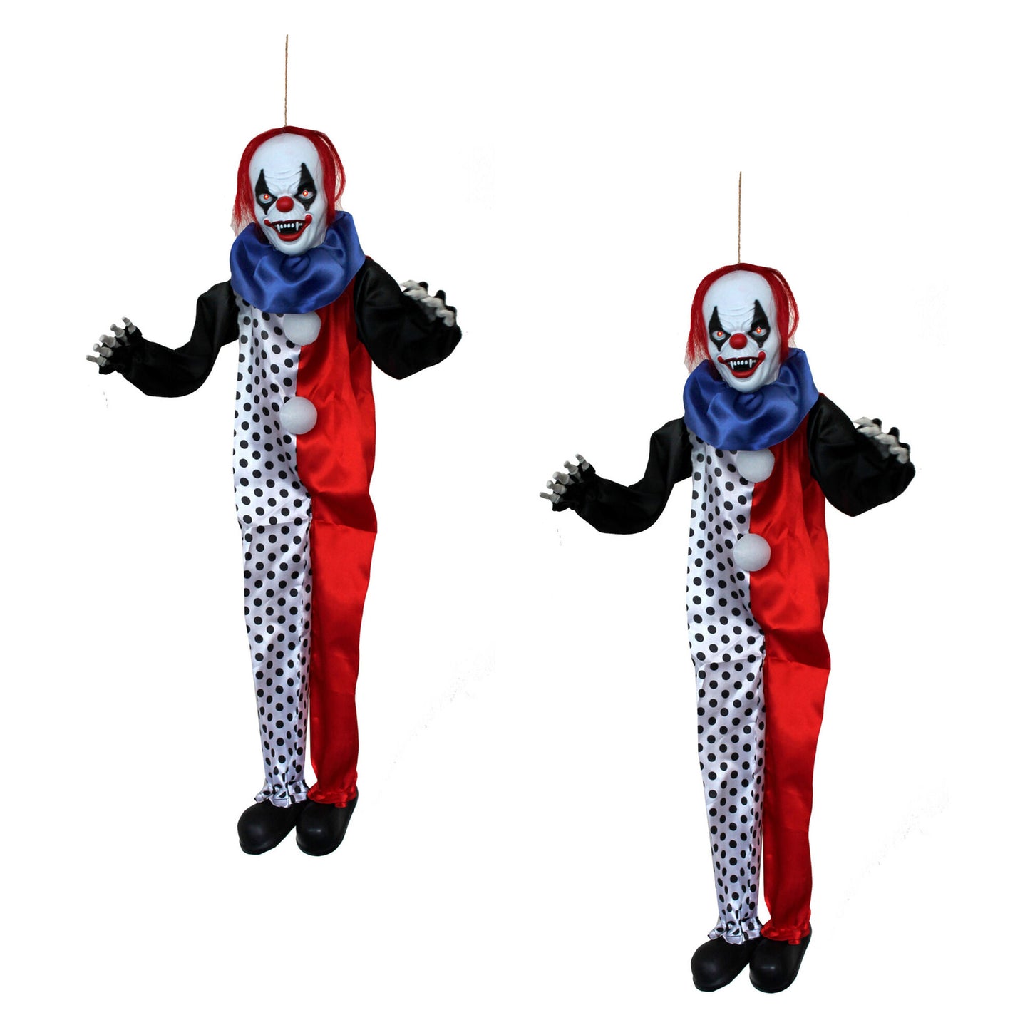 CLOWN HALLOWEEN DECORATION 3FT ANIMATED LIGHT UP SCARY PARTY PROP HAUNTED HOUSE