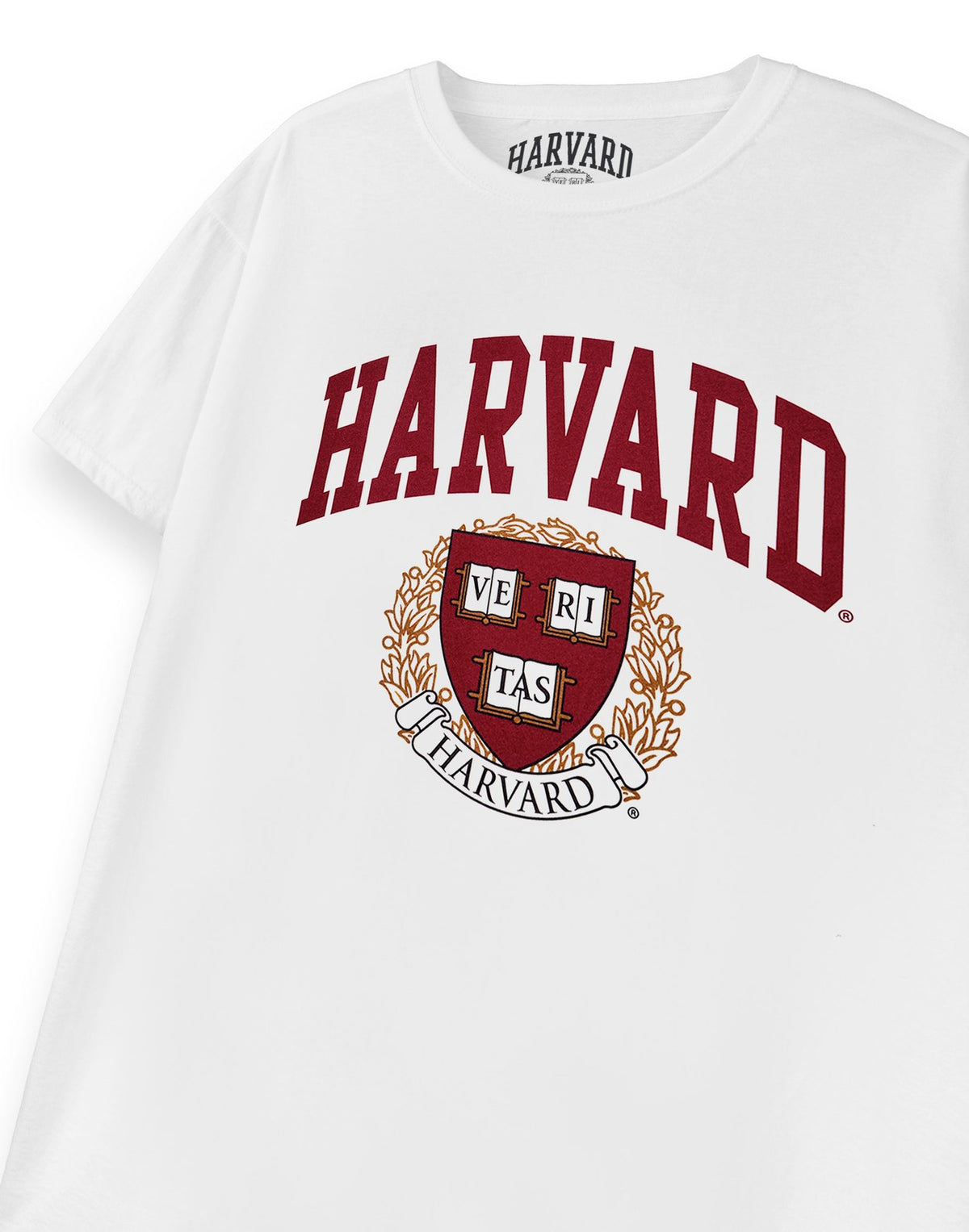Harvard Short Sleeved T-Shirt | Unisex White | Official Merch