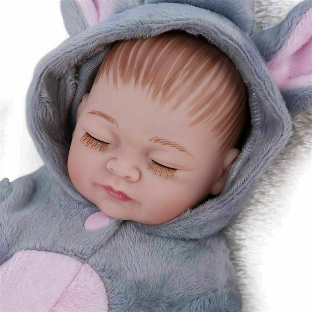 10" Handmade Reborn Dolls Girl Full Body Vinyl Silicone Realistic Newborn Doll