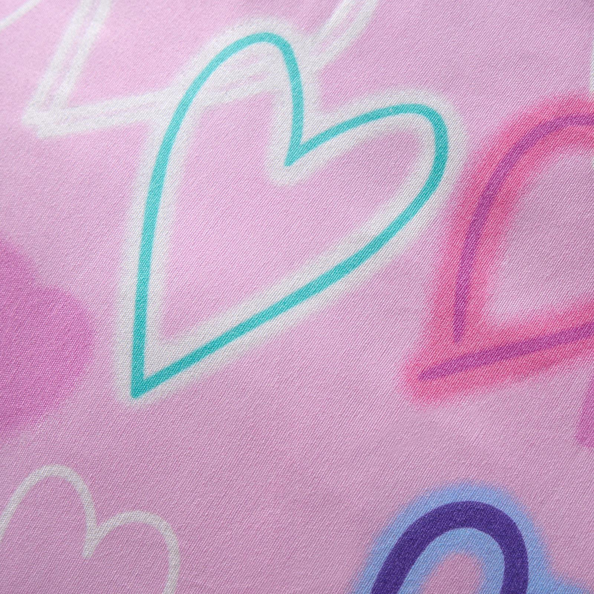 Neon Heart Duvet Cover Bedding Set Reversible with Pillowcase Kids Single Double