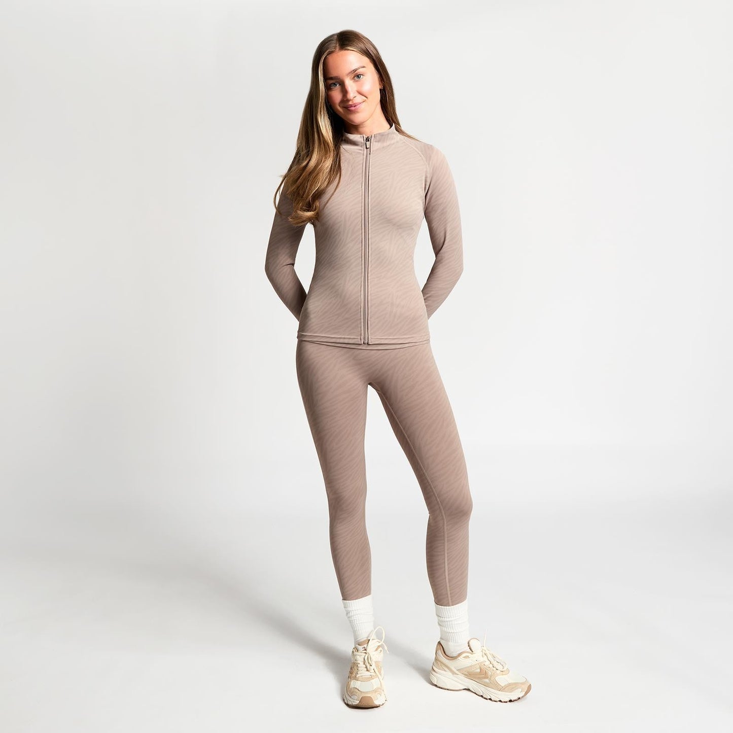 OHS Zip Up Top Long Sleeve Quick Dry Activewear JacketGym Workout Fitness Sports