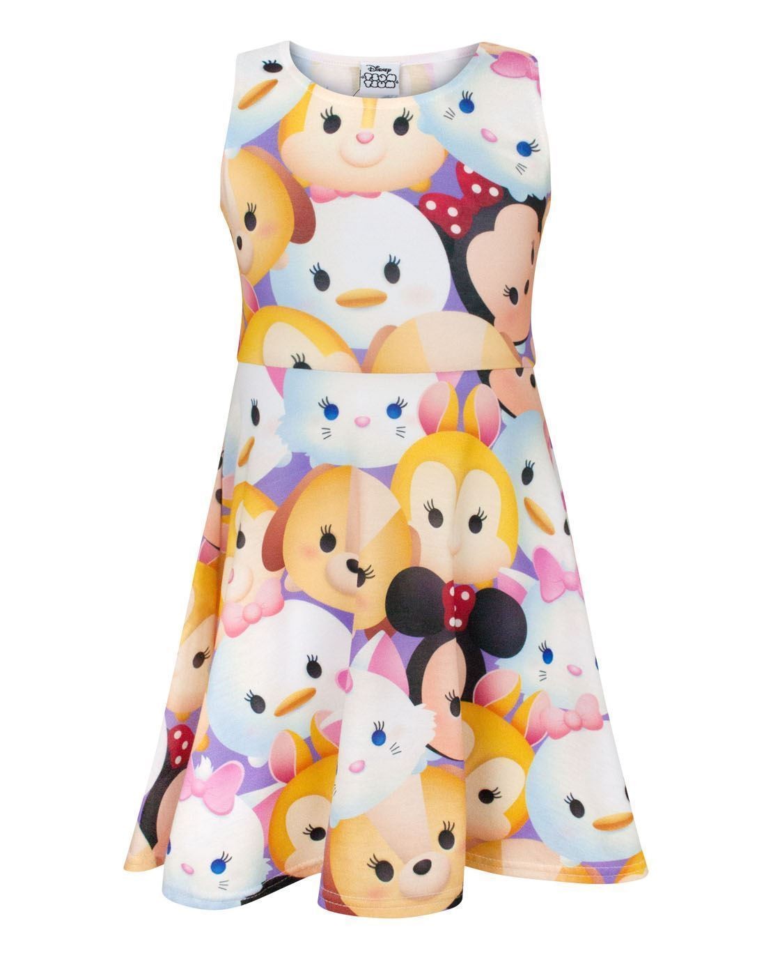 Disney Short Sleeve Skater Dress | Girls White | Official Merch