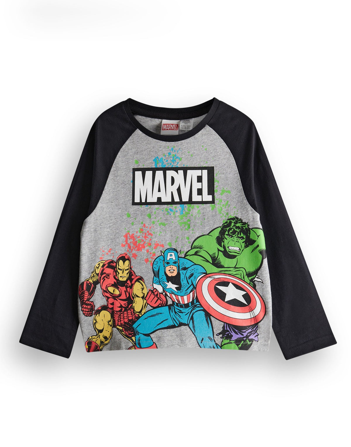 Marvel Long Sleeve Long Leg Pyjama Set | Boys Black | Official Merch