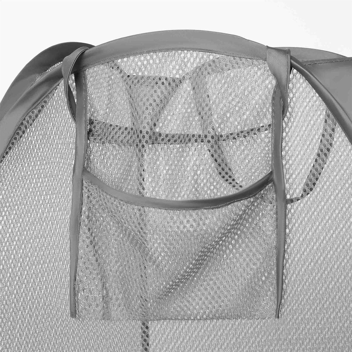 OHS Laundry Basket Net Folding Pop-Up Clothes Freestanding Organiser, Charcoal