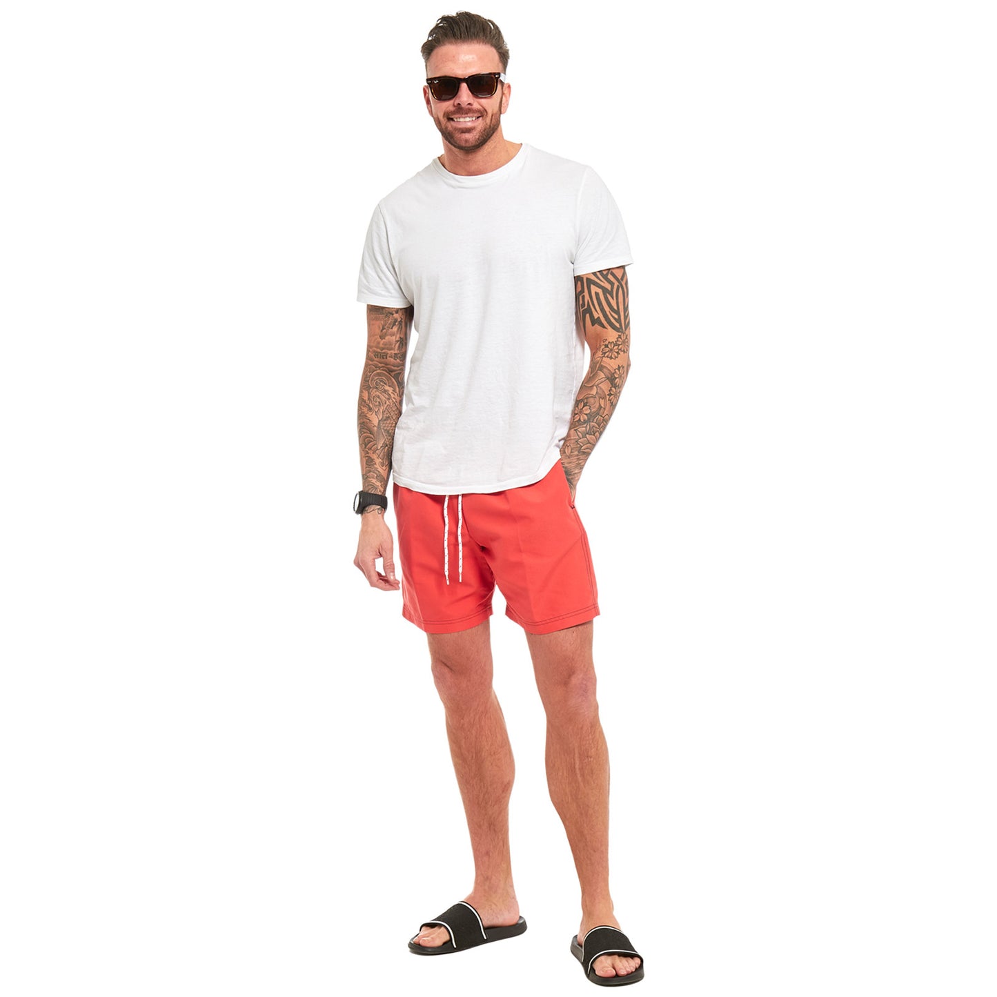 MENS MESH LINED QUICK DRY SHORTS SWIMMING GYM RUNNING SUMMER BEACH SPORTS TRUNKS