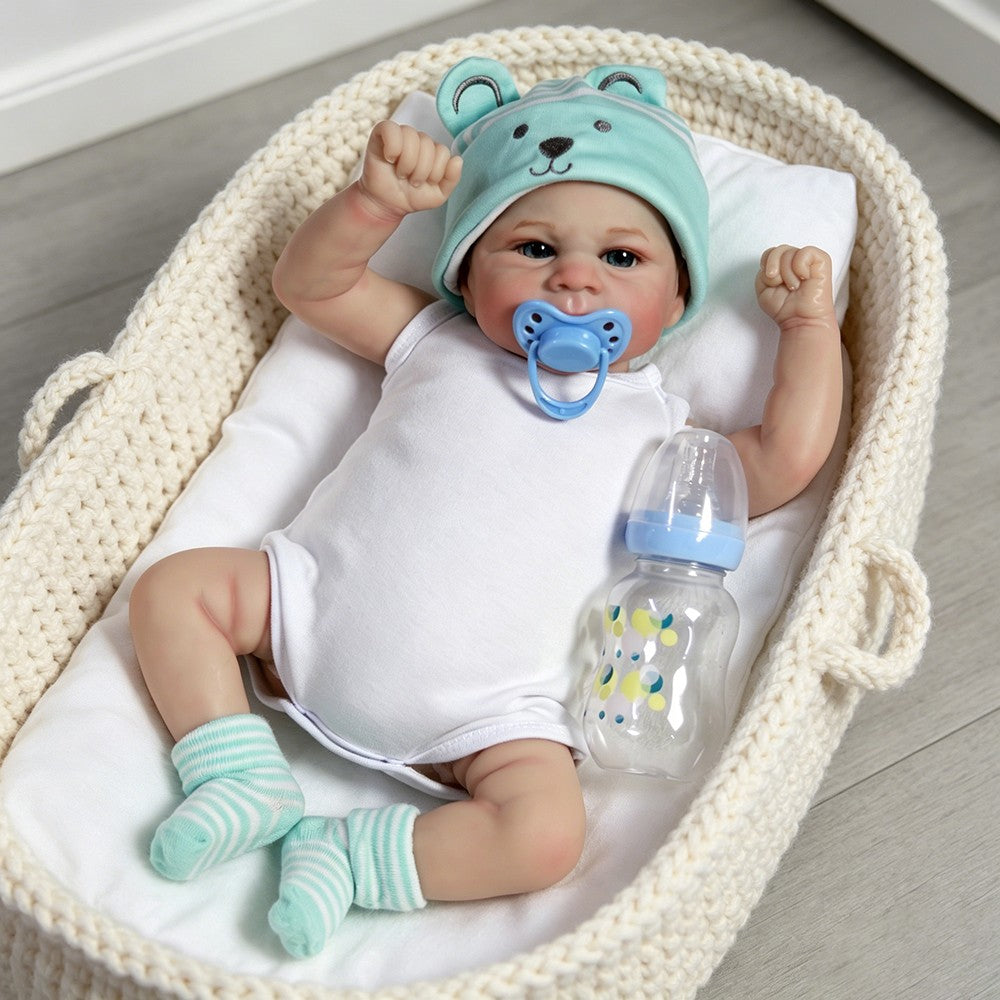 16" Real Life Reborn Baby Dolls Vinyl Silicone Handmade Newborn Boy Doll Gift UK