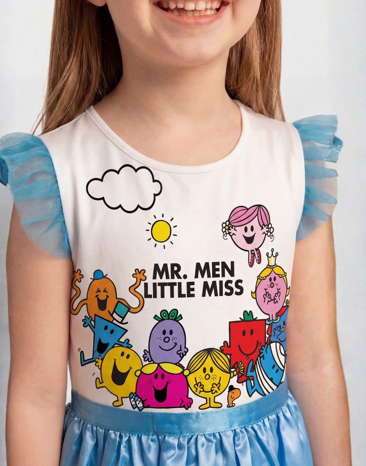 Mr. Men 2 Piece Costume | Girls Blue | Official Merch