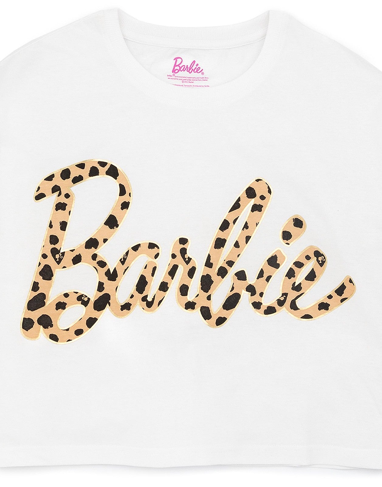 Barbie Short Sleeve Long Leg Pyjama Set | Womens White | Official Merch
