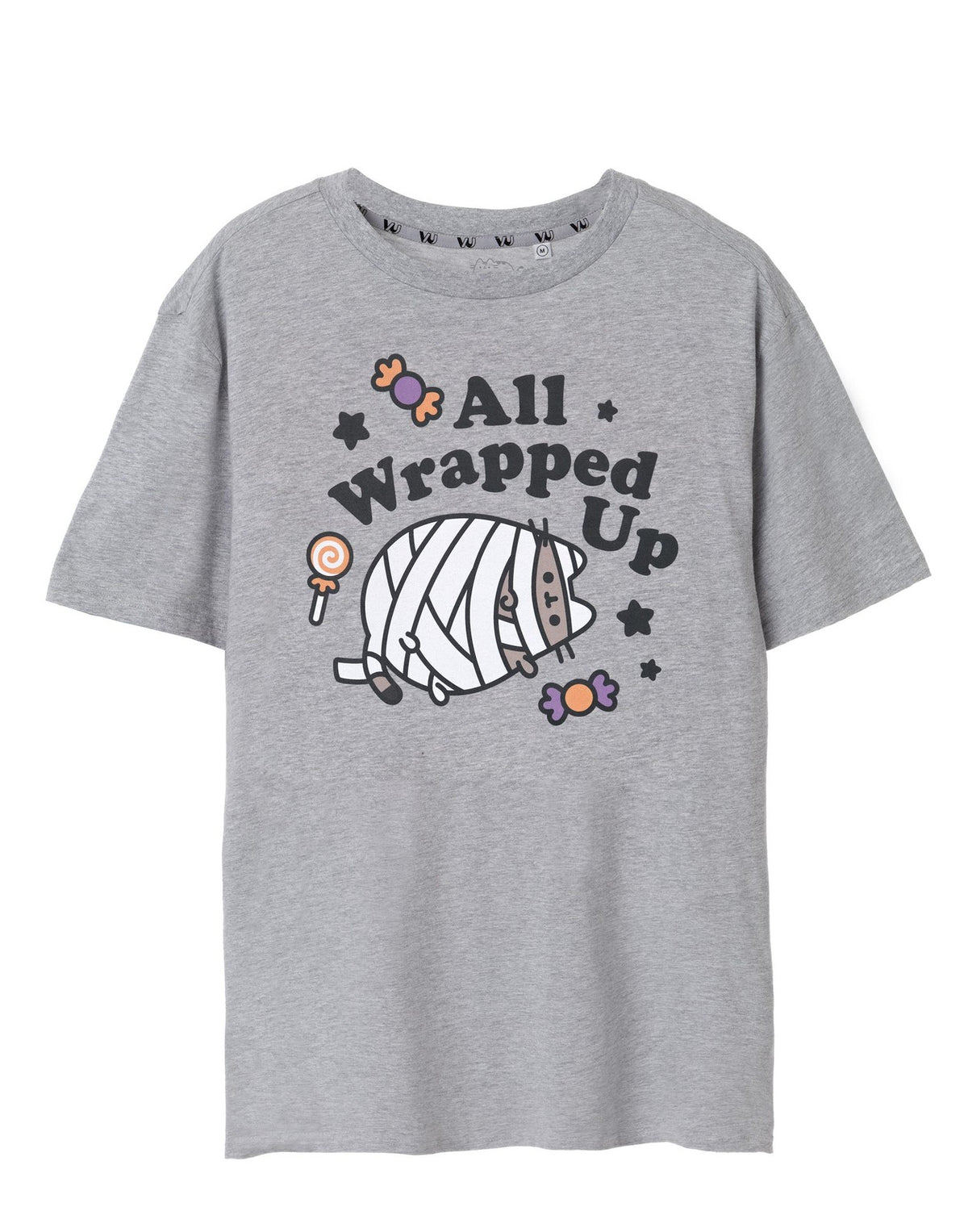 Pusheen Short Sleeved T-Shirt | Womens Grey Marl | Official Merch