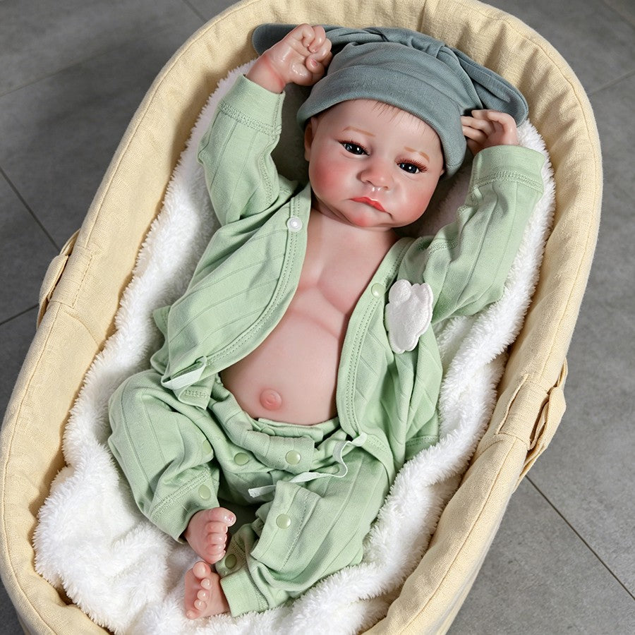 Realistic Reborn Newborn Baby Boy Doll Full Vinyl Silicone Body Real Life Dolls