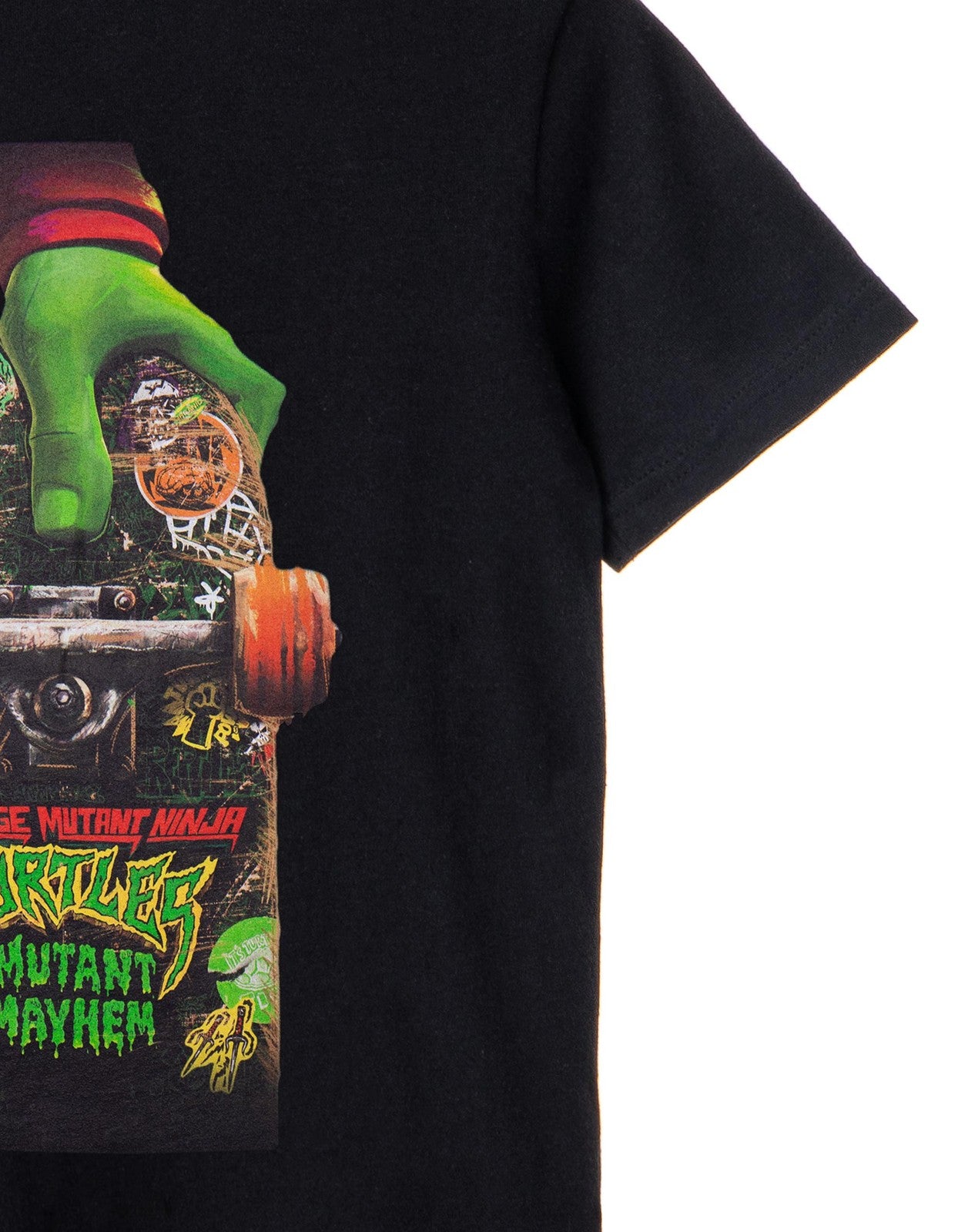 Teenage Mutant Ninja Turtles Short Sleeved T-Shirt | Boys Black | Official Merch