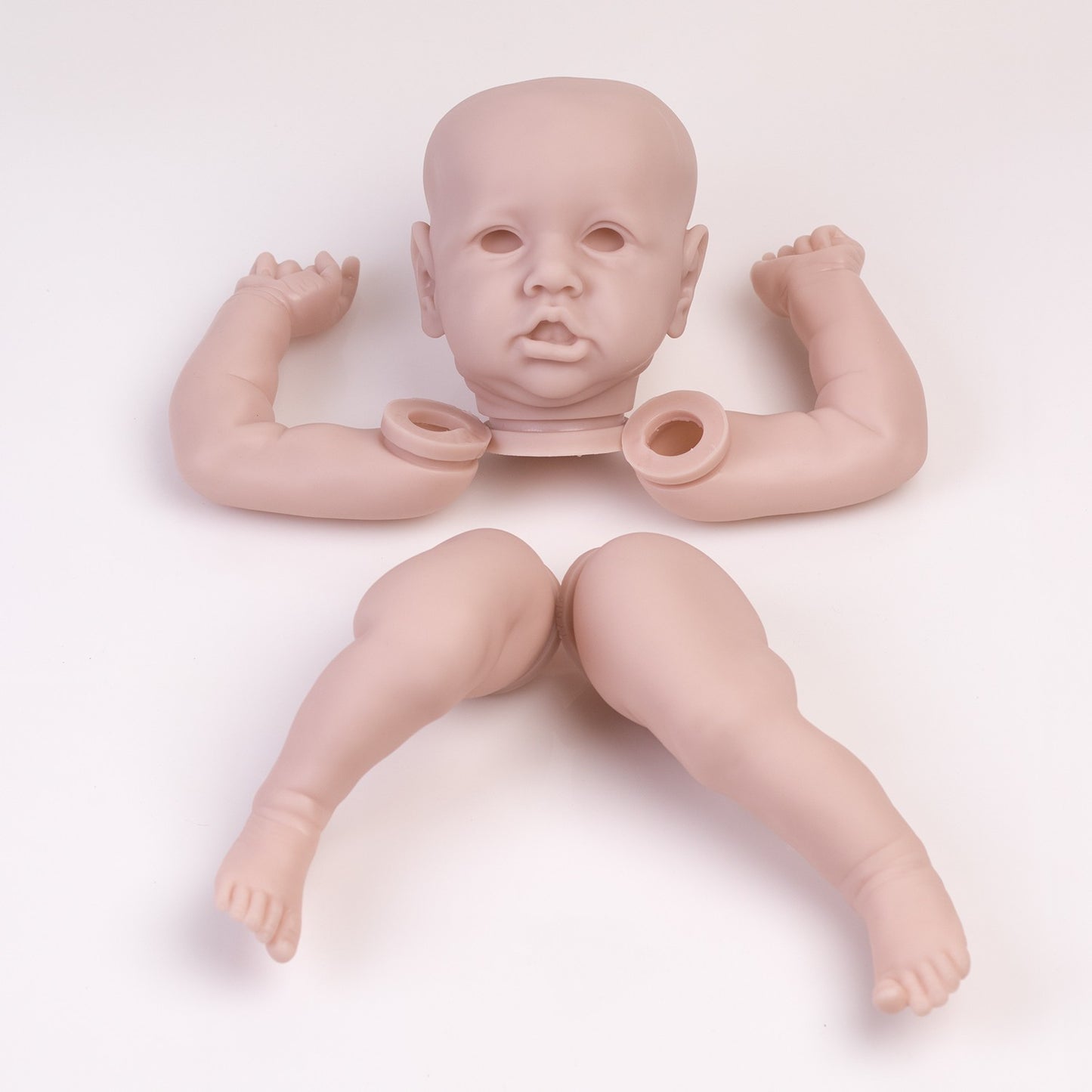 Unpainted Lifelike Reborn Baby Dolls Kits DIY Vinyl Silicone Baby Doll Kit Parts