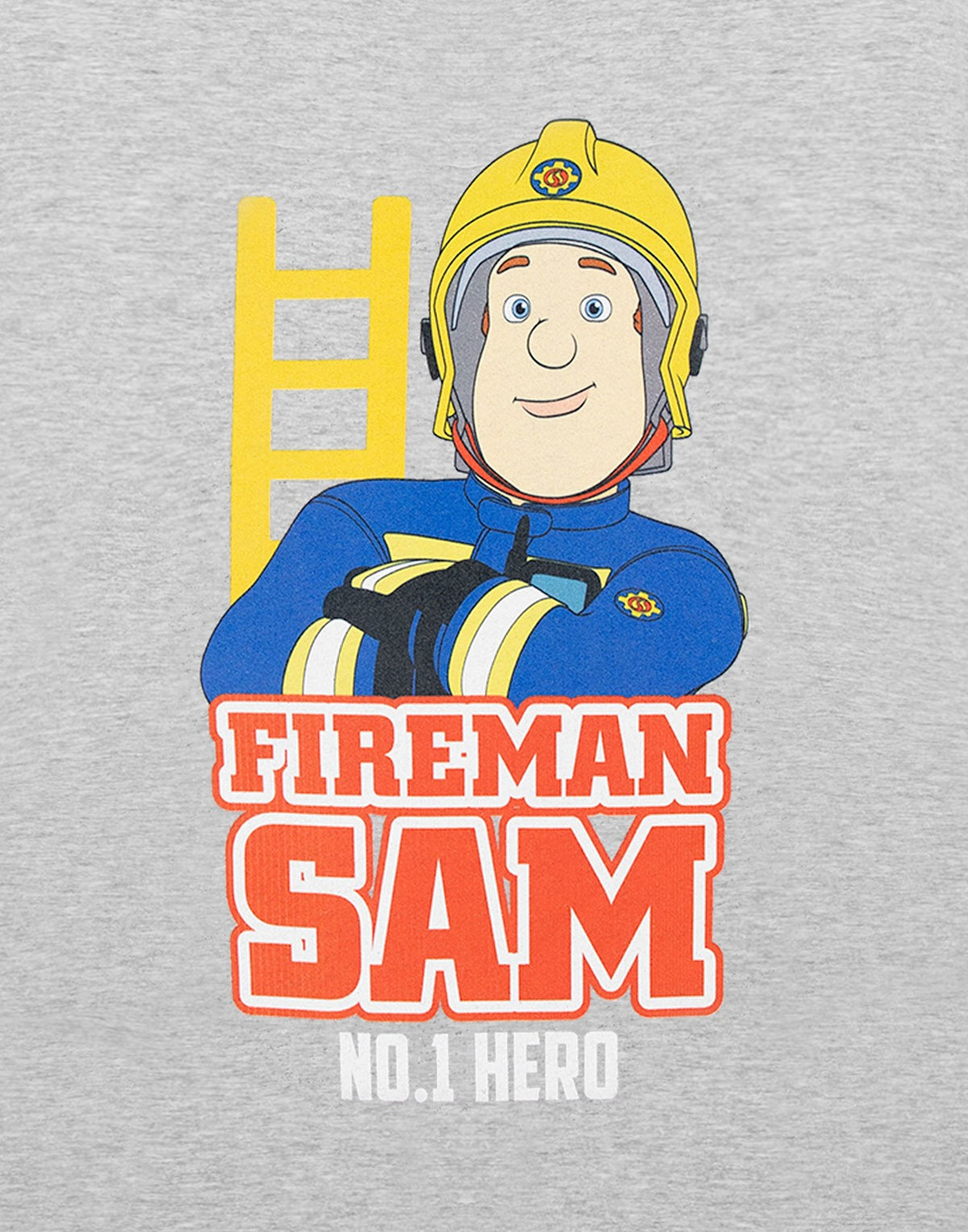Fireman Sam Short Sleeved T-Shirt | Boys Grey Marl | Official Merch