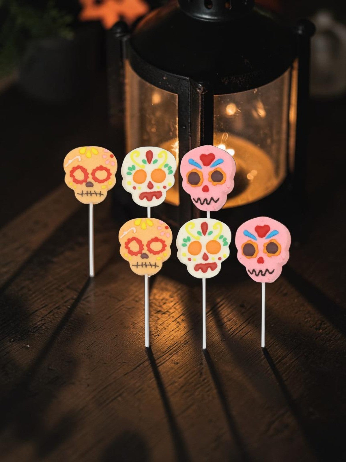 Skull Mallow Lollipops Halloween Fruit Flavoured Sweets 35g each 3, 6 or 12 Pack