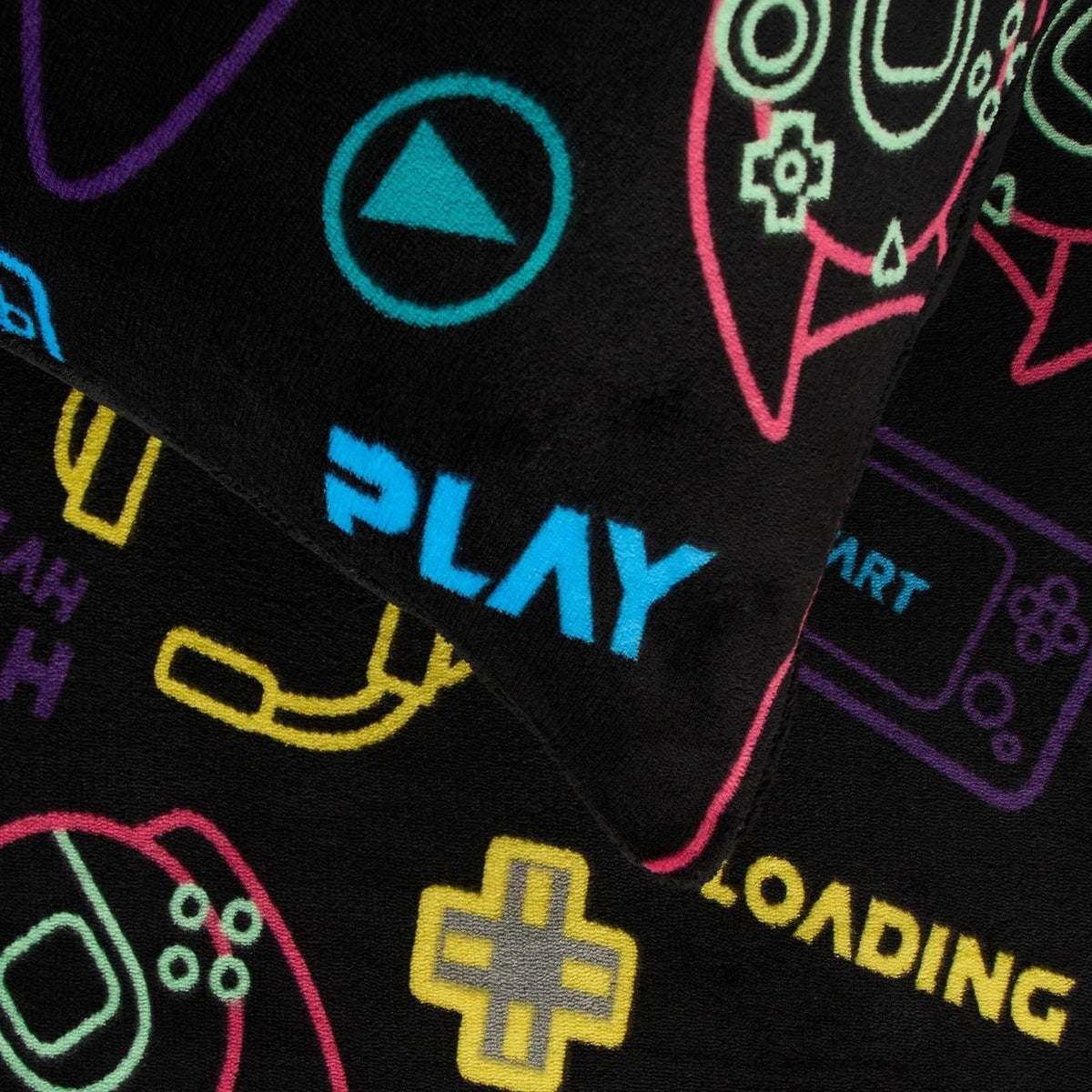 OHS Gaming Print Bedding Set Soft Thermal Fleece Duvet Cover with Pillowcase