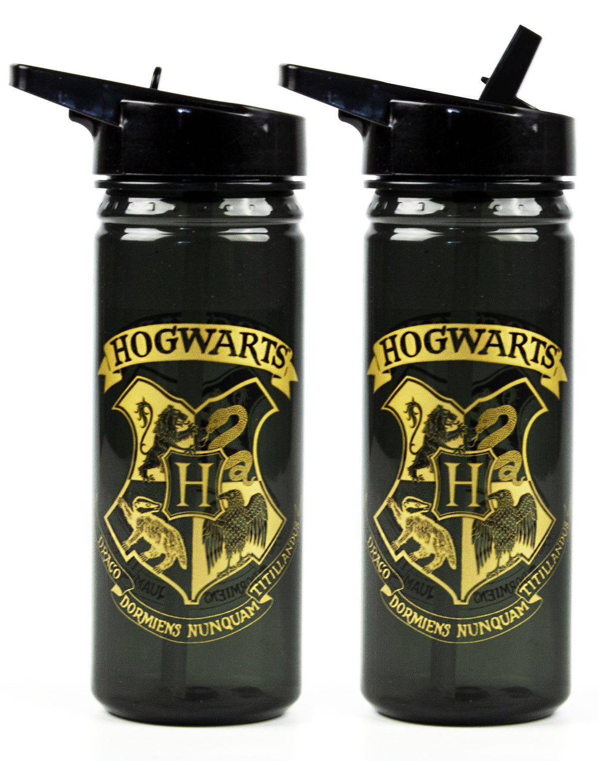 Harry Potter Straw Water Bottle | Unisex Kids Black | Official Merch