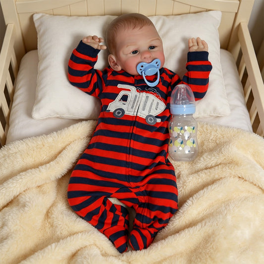 Real Reborn Baby Dolls Vinyl Silicone Handmade Realistic Newborn Boy Doll Gift