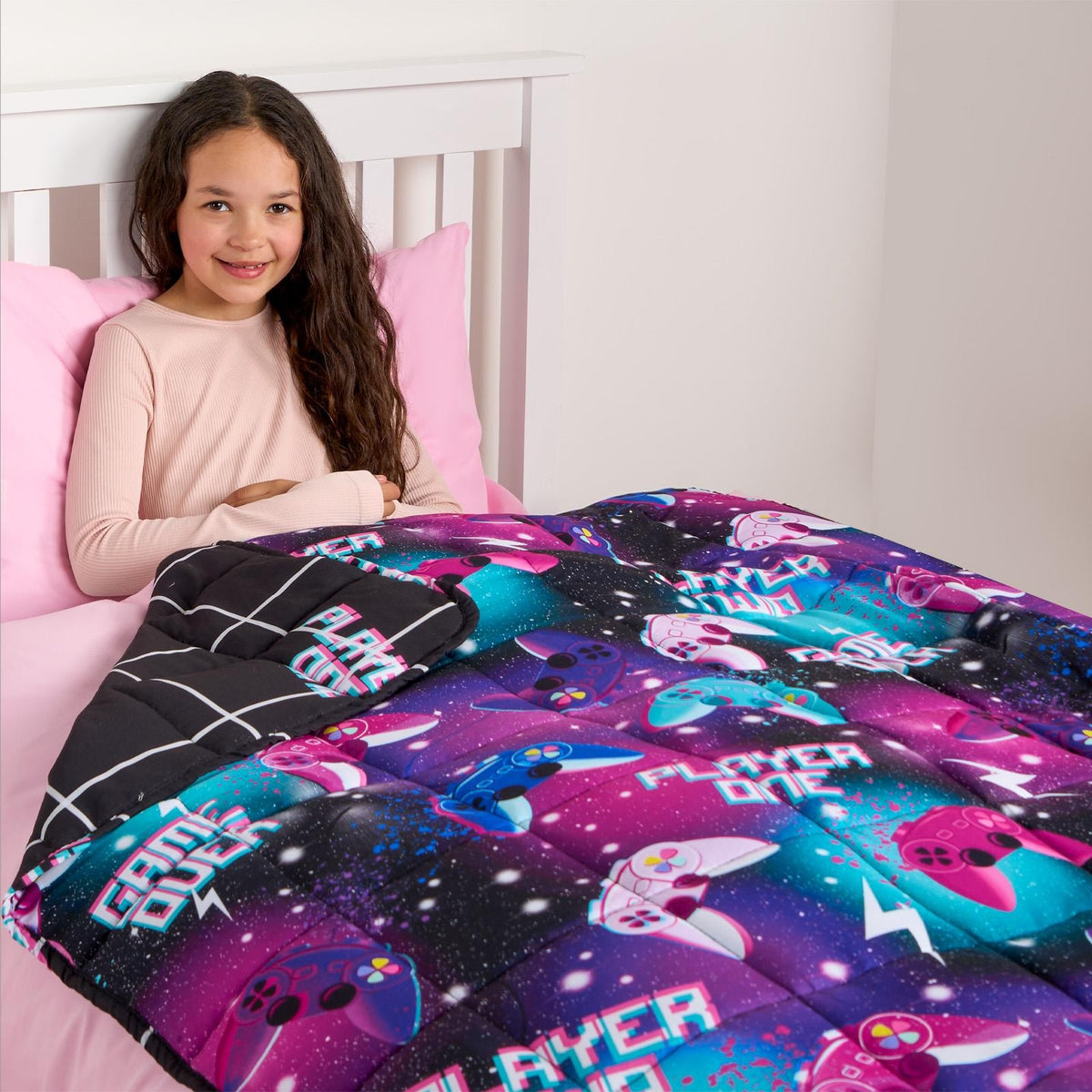OHS Kids Gaming Weighted Blanket Soft 3kg Sensory Sleep Heavy Throw