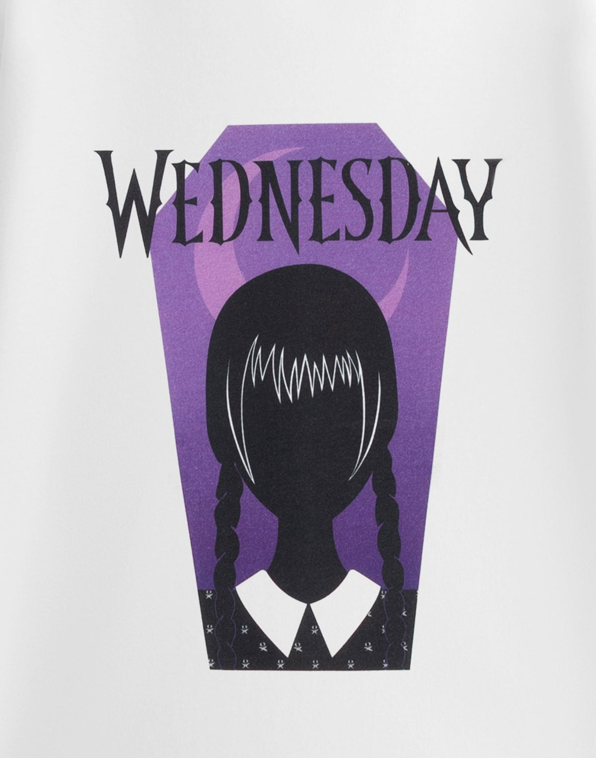 Wednesday Short Sleeved T-Shirt | Girls White | Official Merch
