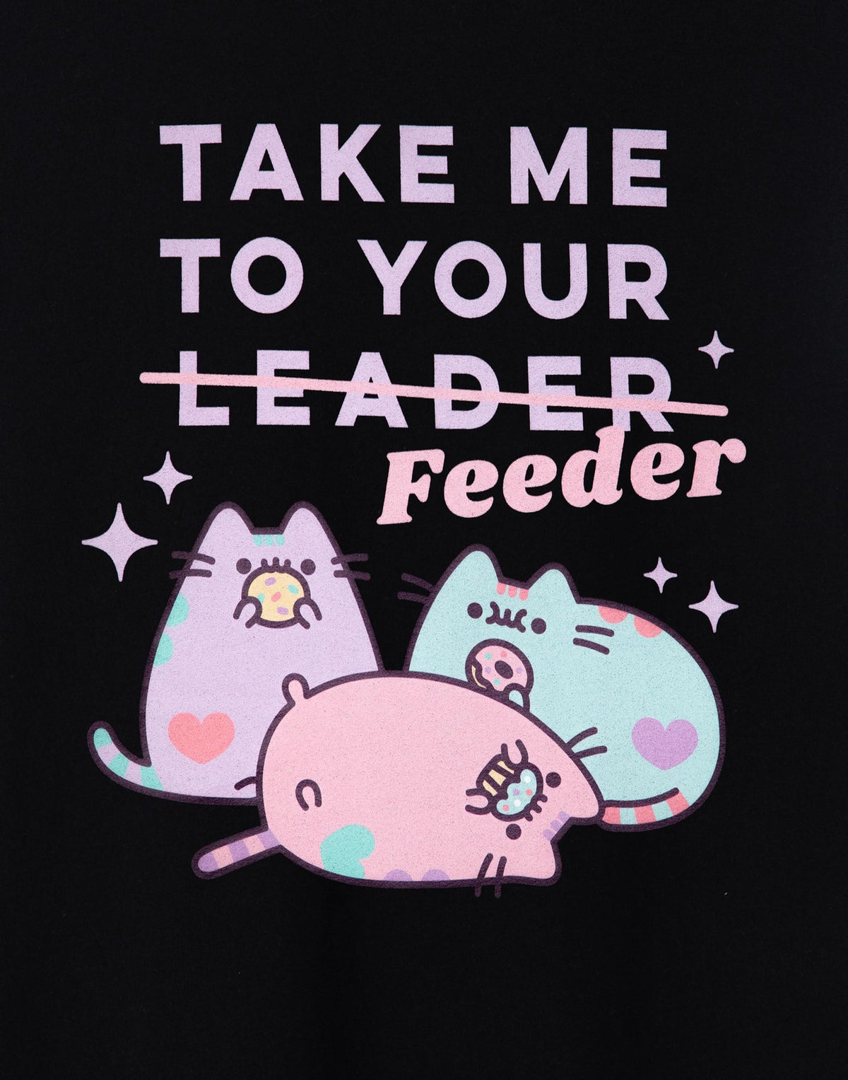 Pusheen Short Sleeved T-Shirt | Womens Black | Official Merch