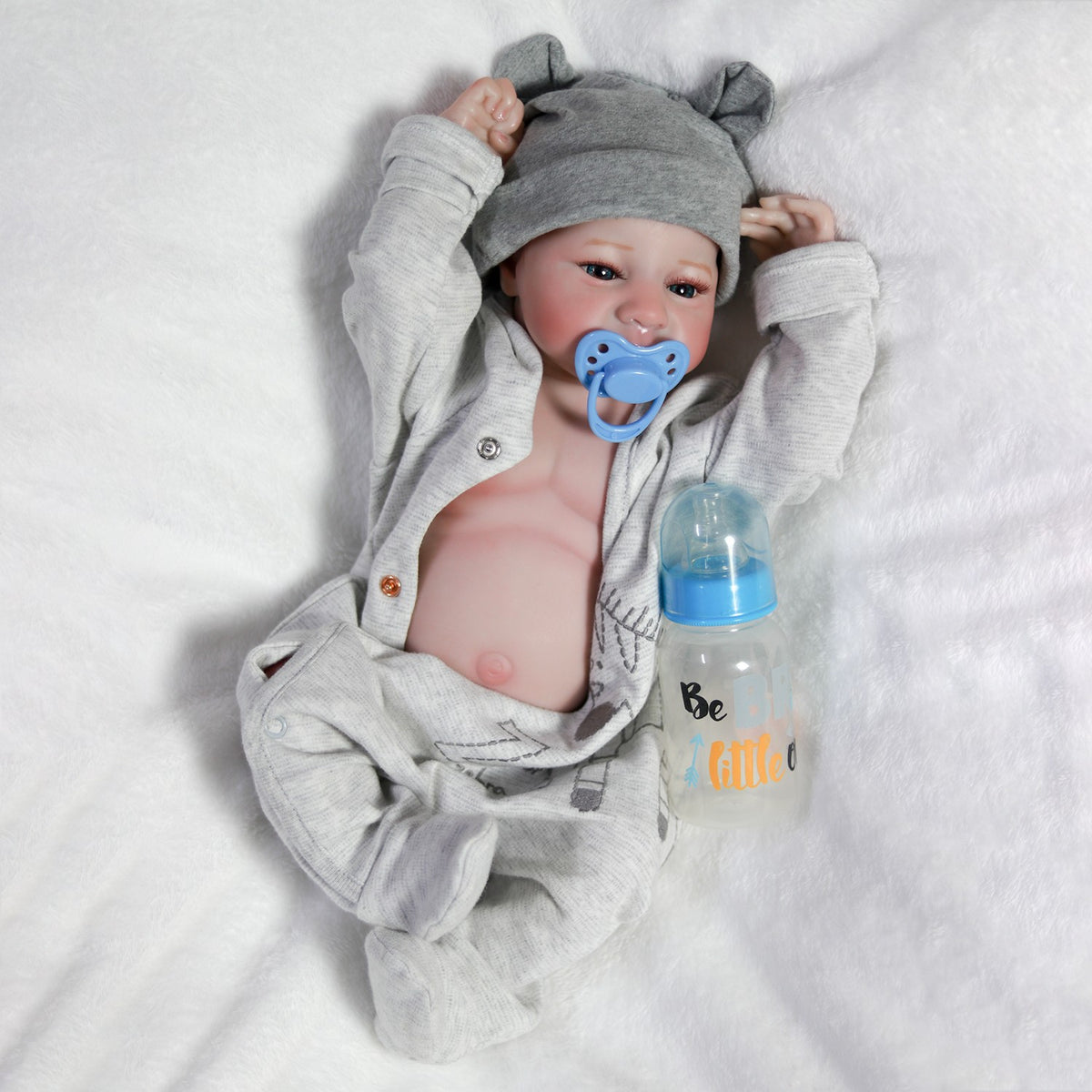 18" Lifelike Waterproof Reborn Baby Dolls Newborn Boy Doll Full Body Vinyl Twins