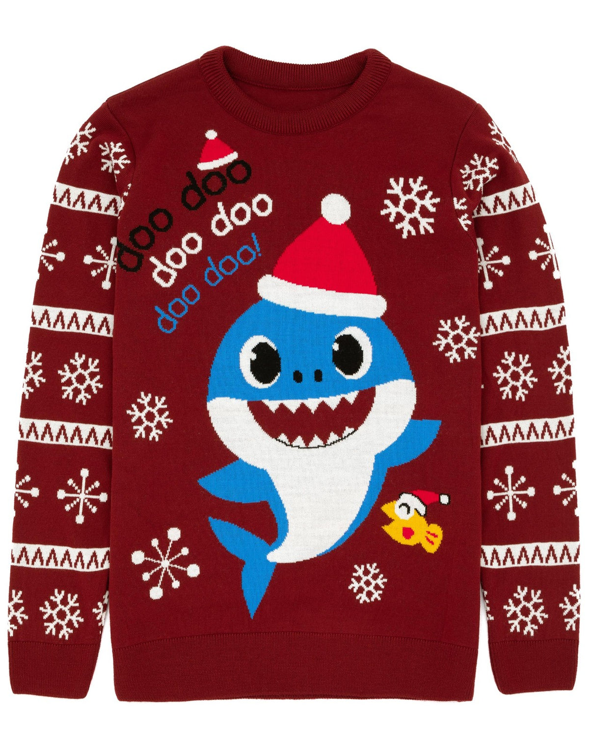 Baby Shark Christmas Jumper | Mens Red | Official Merch