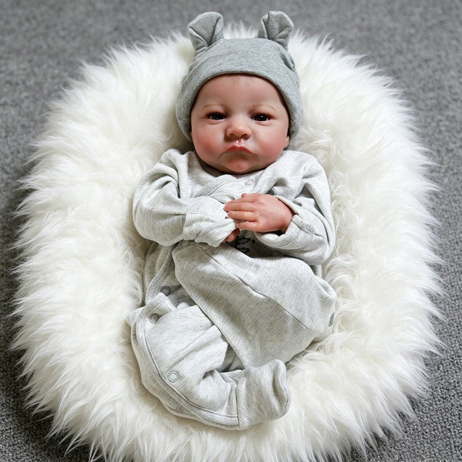 18in Handmade Reborn Baby Dolls Vinyl Silicone Realistic Newborn Boy Twins Gifts