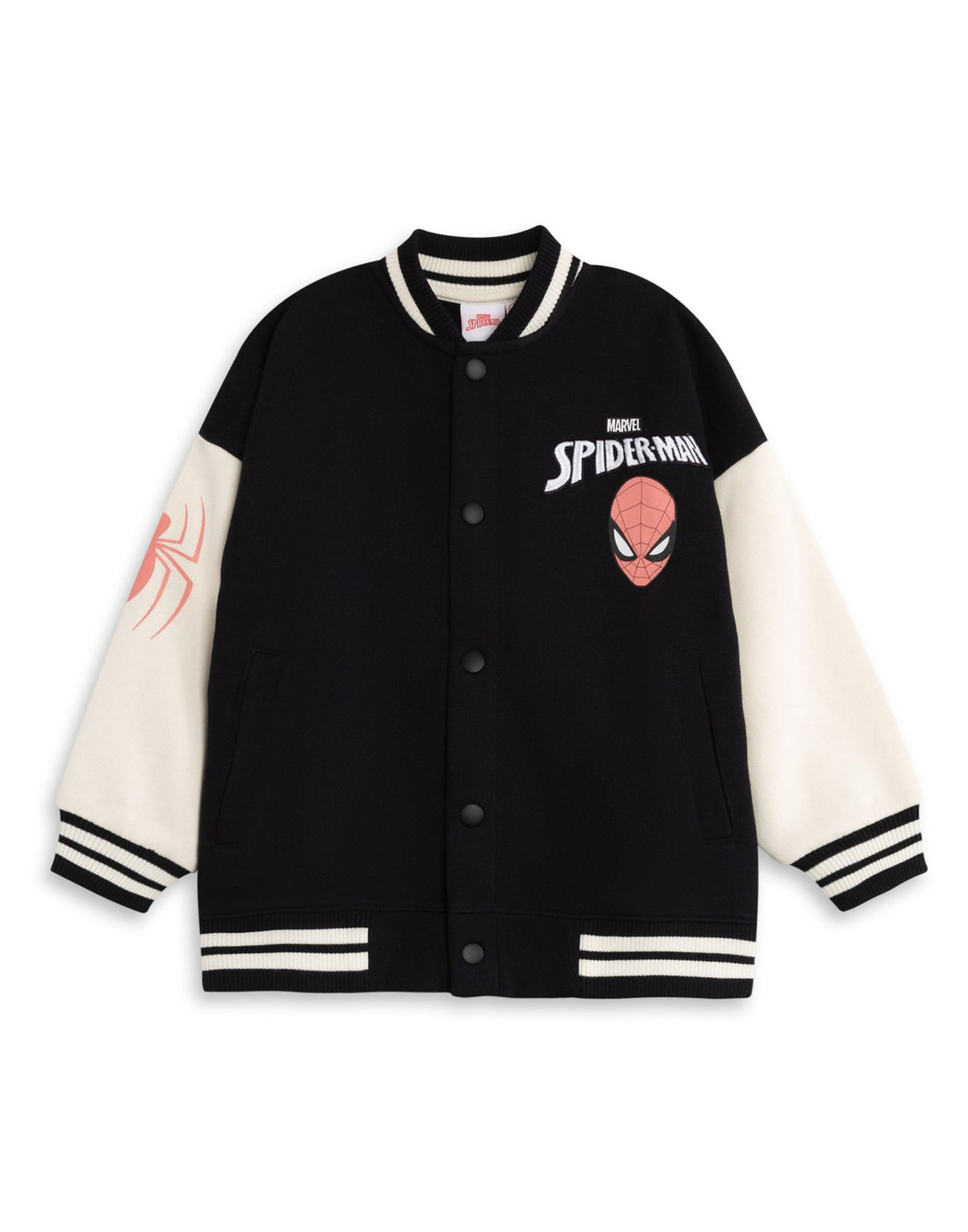 Marvel Varsity Jacket | Boys Black | Official Merch