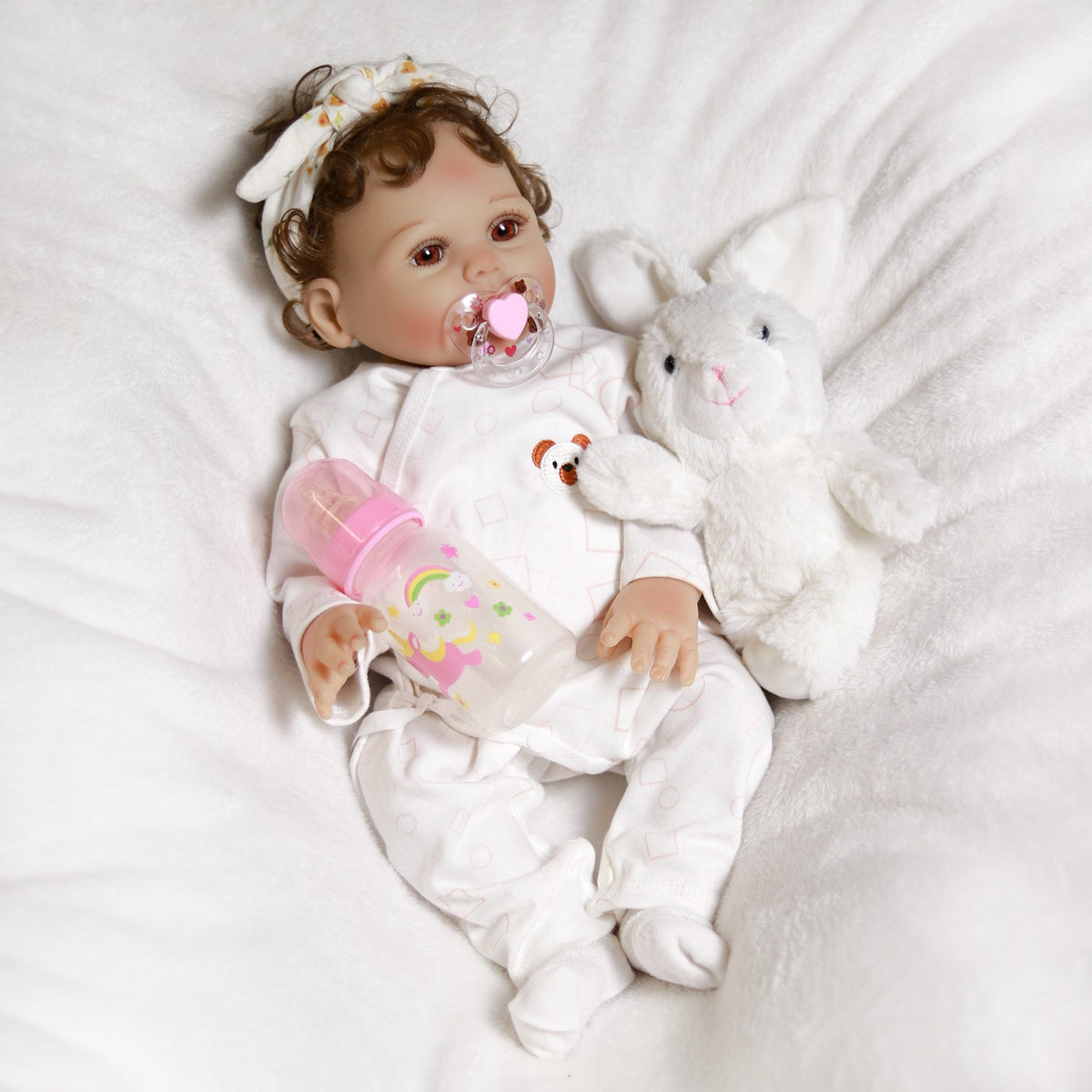 Realistic Reborn Doll Lifelike Full Body Vinyl Silicone Newborn Baby Girl Gift