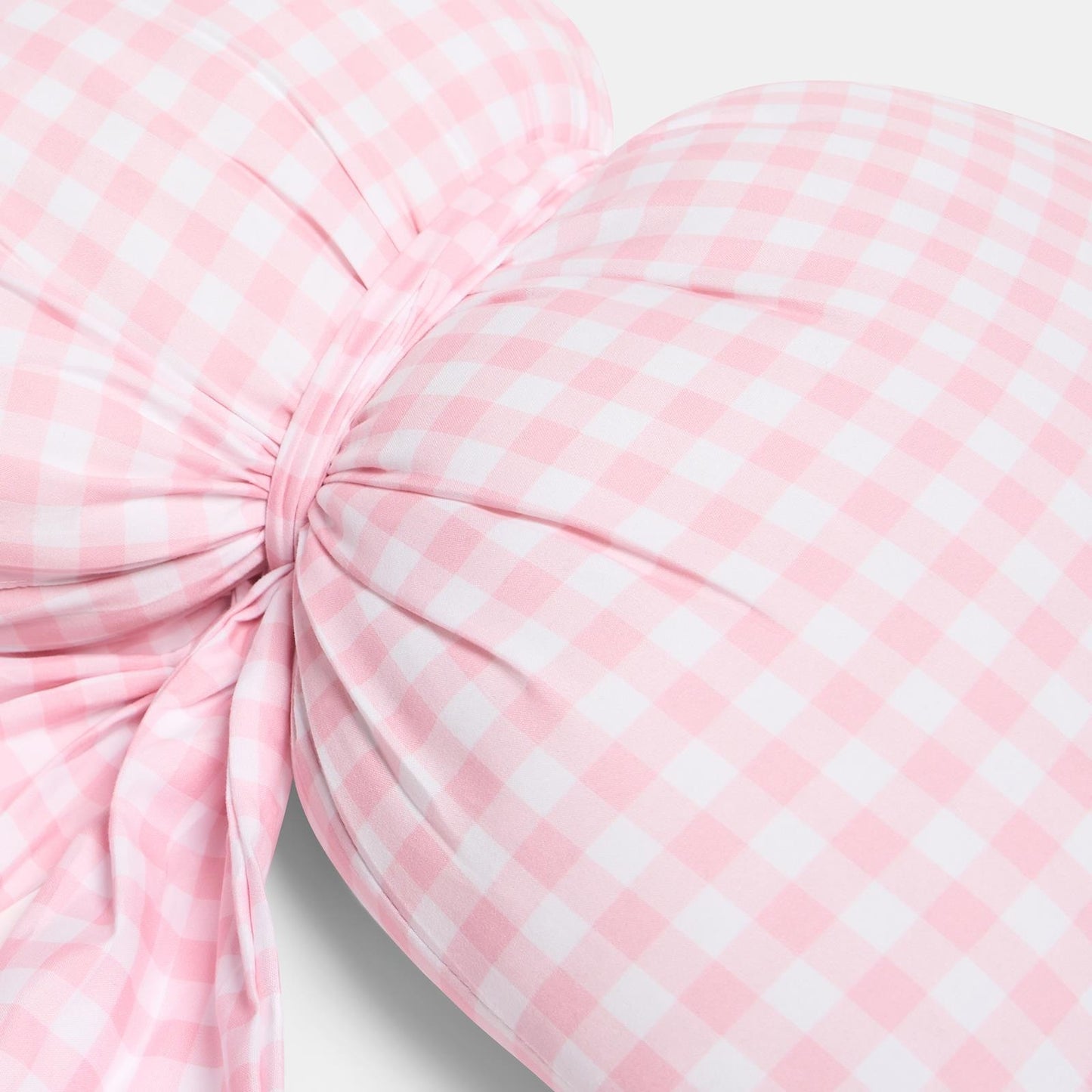 OHS Bow Shaped Cushion Decorative Filled Gingham Scatter Throw Pillow