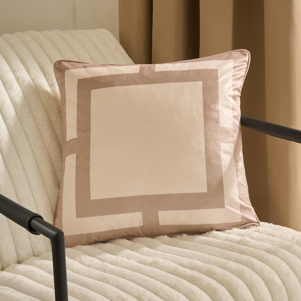 OHS Square Print Cushion Covers Matte Velvet Living Room Pillowcases Home Decor